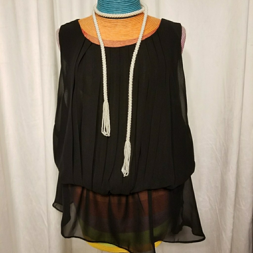 Bisou Bisou sheer blouse